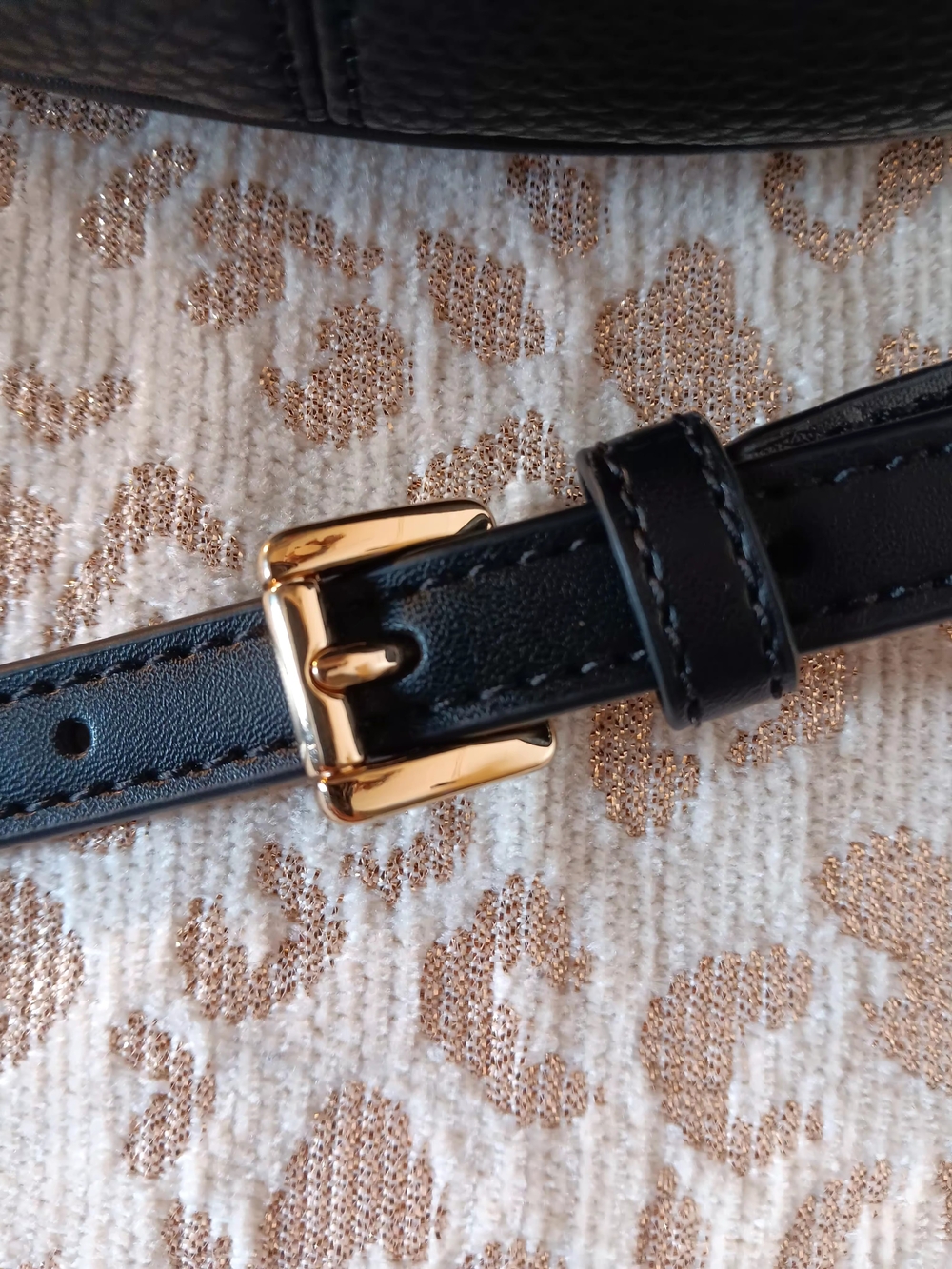 Michael Kors Black Leather Crescent Crossbody Bag - Picture 8 of 9